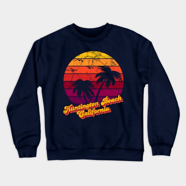 Huntington beach California Crewneck Sweatshirt by Jennifer